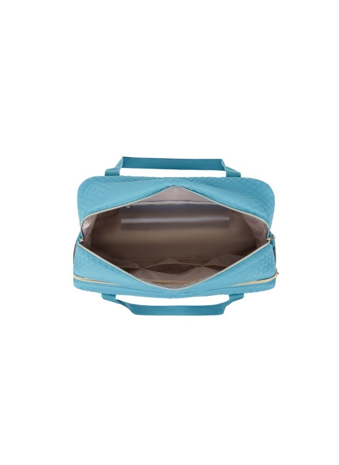 BAGSMART Teal Weekender Overnight Bag Large Carry-on Bag With Shoe Bag