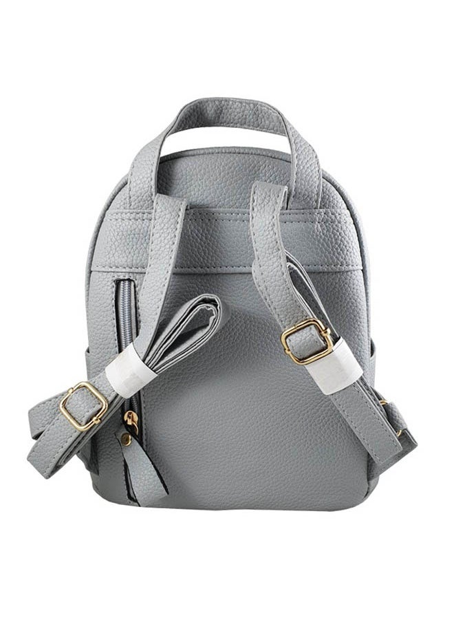 Lipstick Pendant Backpack Grey