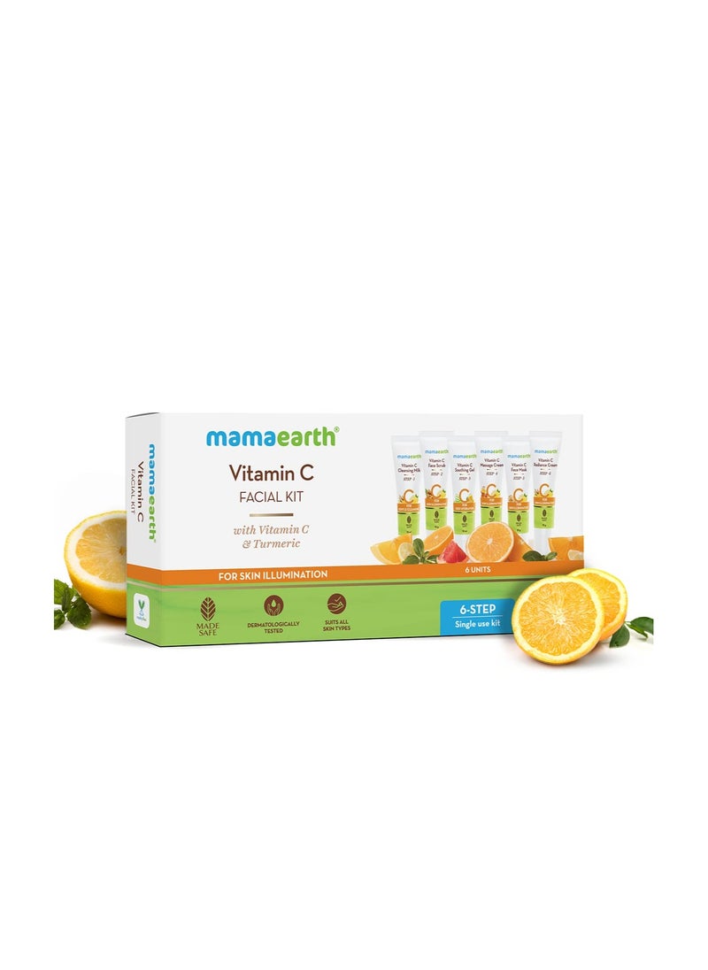 Mamaearth Vitamin C Facial Kit with Vitamin C & Turmeric for Skin Illumination - 60 g