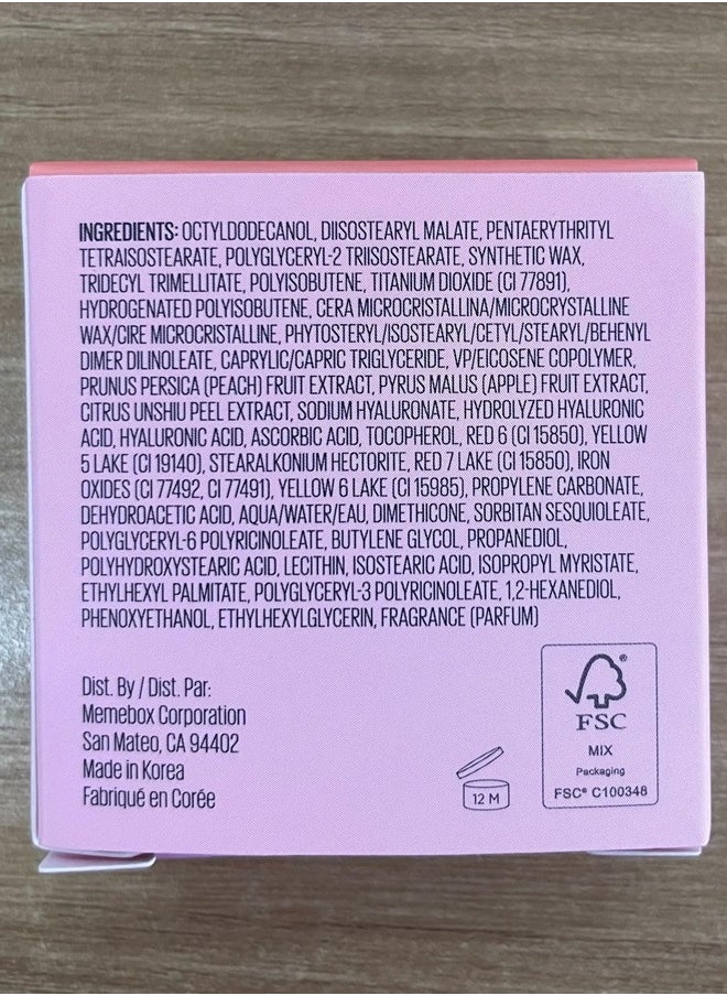 Dewy Bar - Creamy Multi-Stick Blusher & Lip Balm, Korean Cream Blush Stick for Cheeks and Lips, 45% Moisturizing Oil, Apple Extract, Vitamin-Hyaluronic Acid Infused, 03 Peach Cobbler,10g