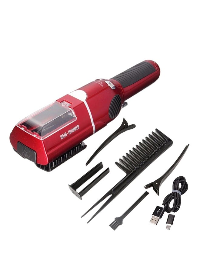 Cordless Split End Hair Trimmer Set Red/Black