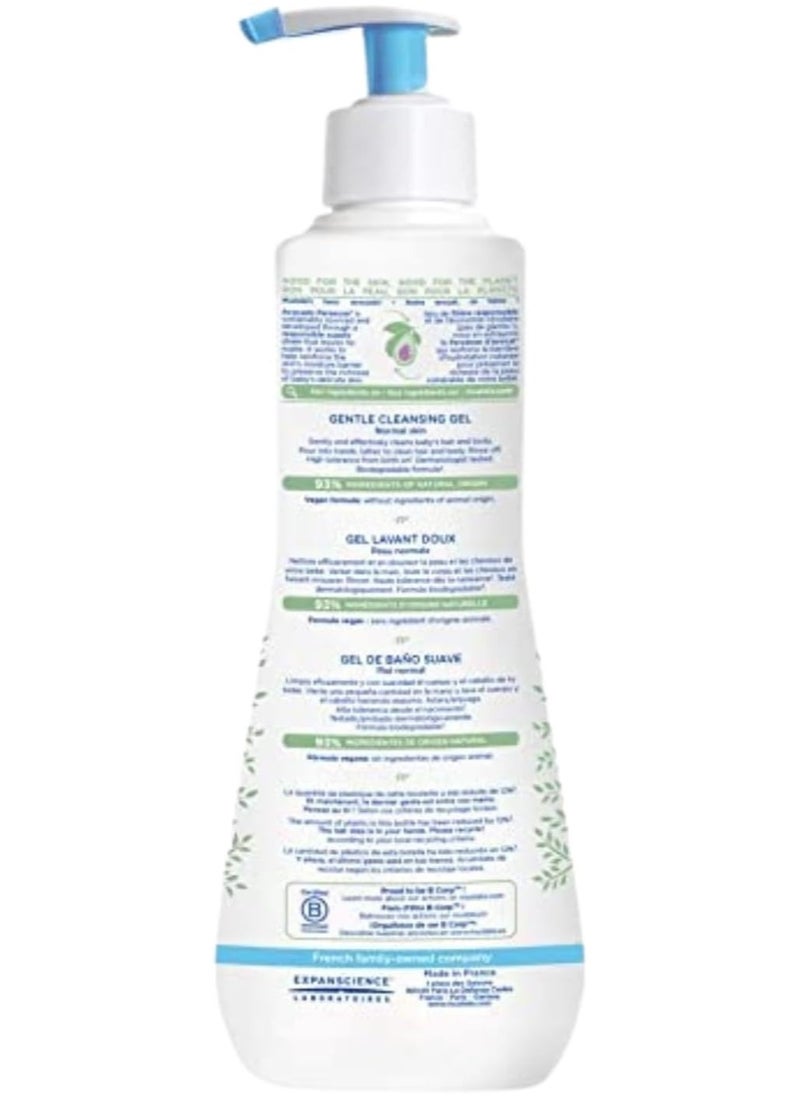 Mustela Gentle Cleansing Gel for Hair and Body, 500mL - Soap-Free, pH-Balanced with Vitamin B5 for 0+ Months