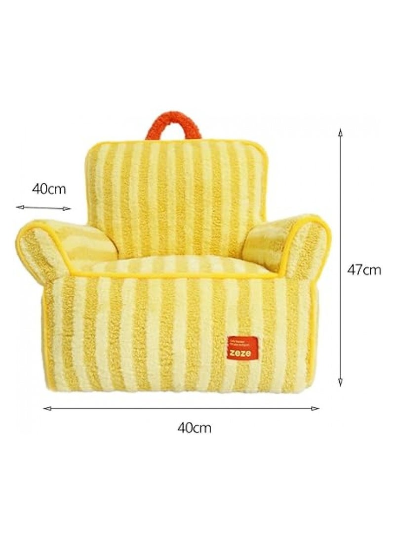 Cat Couch Bed Dog Sofa Cute Portable Cat Sleeping Bed Warm Nest Washable Dog Bed Non-slip Bottom Pet Bed Kennel Cat Dog Dog Rabbit Dog, Yellow