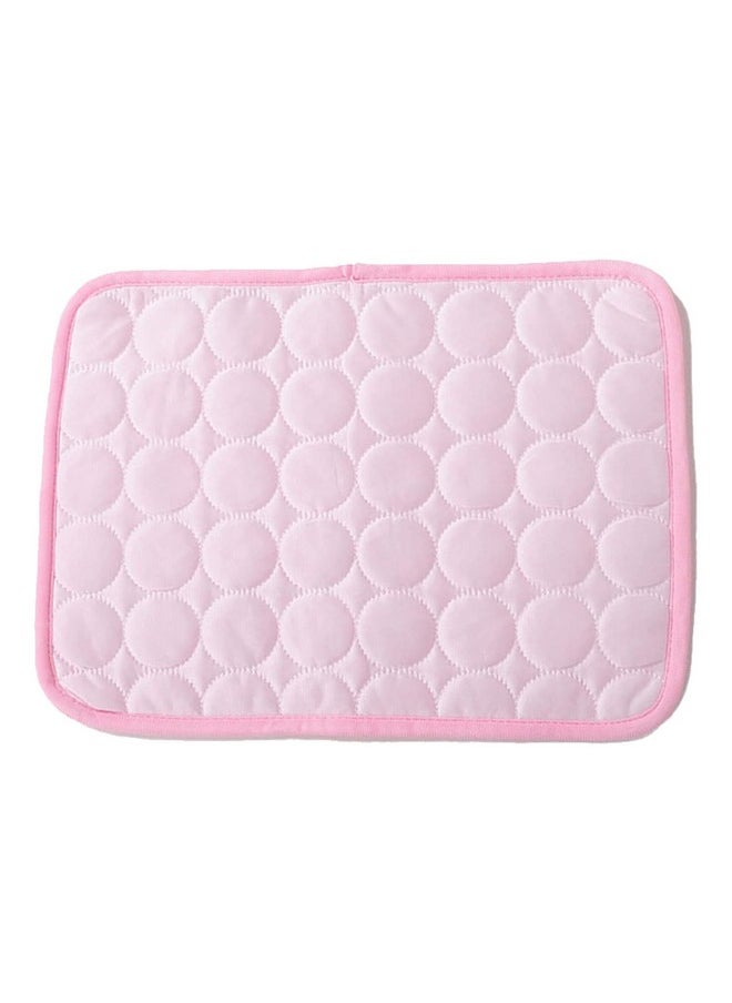 Rectangular Dog & Cat Bed|Premium Cool Ice Silk With Polyester With Bottom Mesh|Multi-Utility Self-Cooling Pad For Dog & Cat|Light-Weight & Durable Dog Bed|Zqcj001P-S|Pink