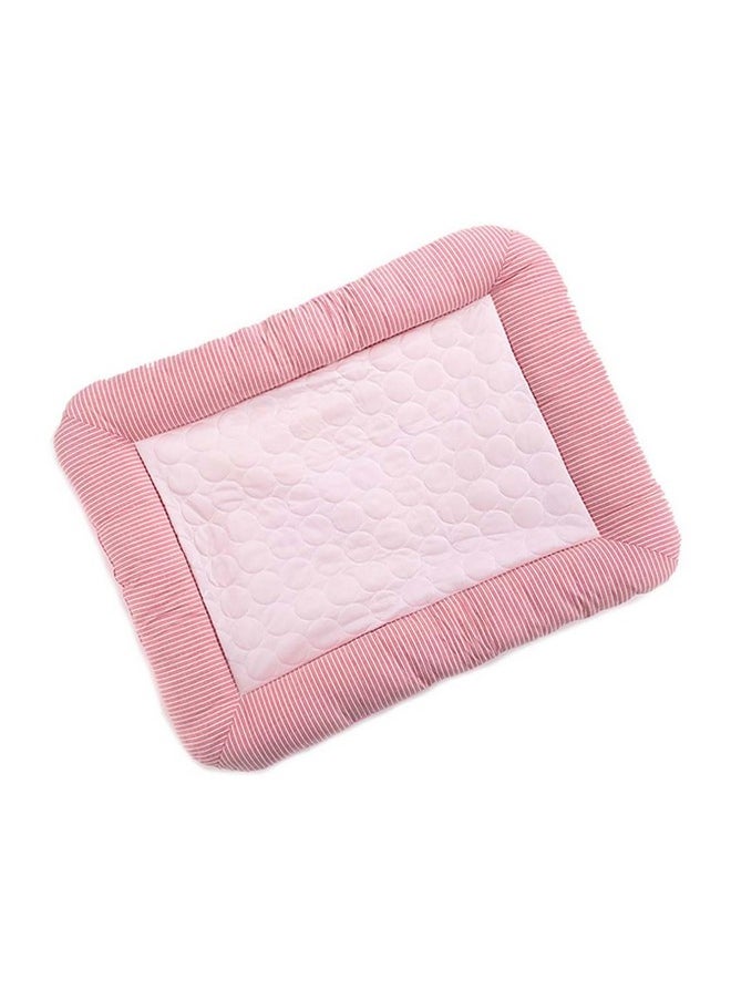 Rectangular Dog & Cat Bed|Yarn Dyed Oxford Cloth|Nylon And Polyester With Cotton Filling|Self-Cooling Bed For Dog & Cat|Small Light-Weight & Durable Dog Bed|Zqcj005P-M|Pink