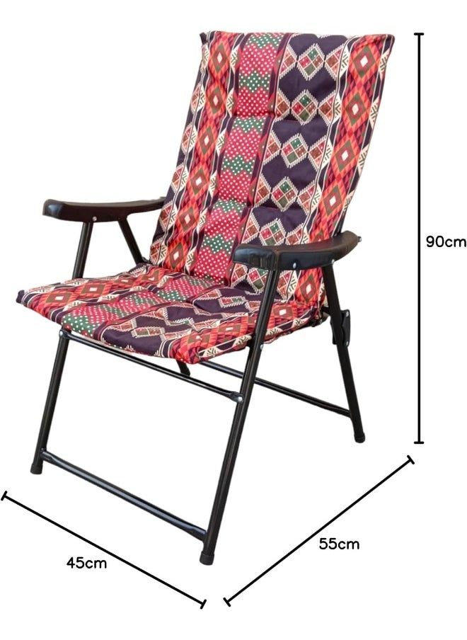 GO2CAMPS Foldable Camping Chair with Cushion Heavy Quality