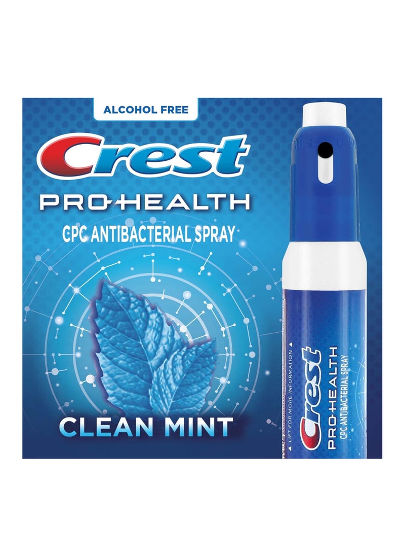 Crest Pro-Health | Portable Alcohol-Free CPC Mist with Clean Mint Flavor | Fights Odor-Causing Germs for Instant Fresh Breath - 1 Count (0.44oz) Breath Spray