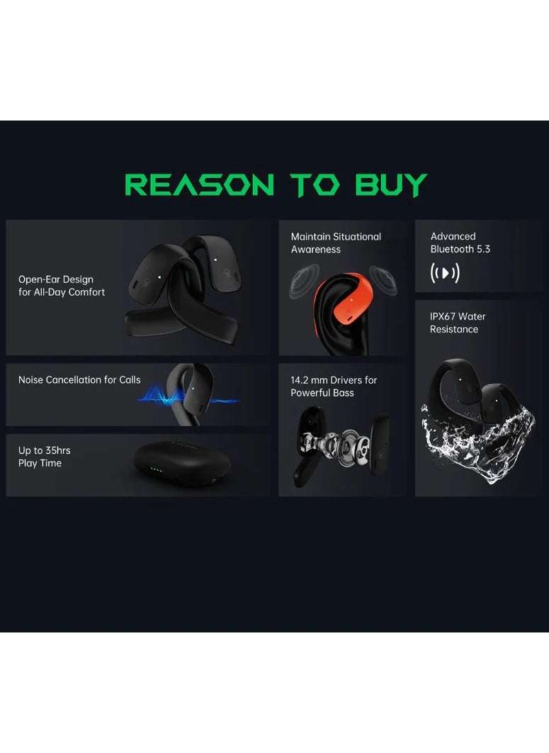 Black Shark T20 Gaming Headphones New Global Version 2024 - black