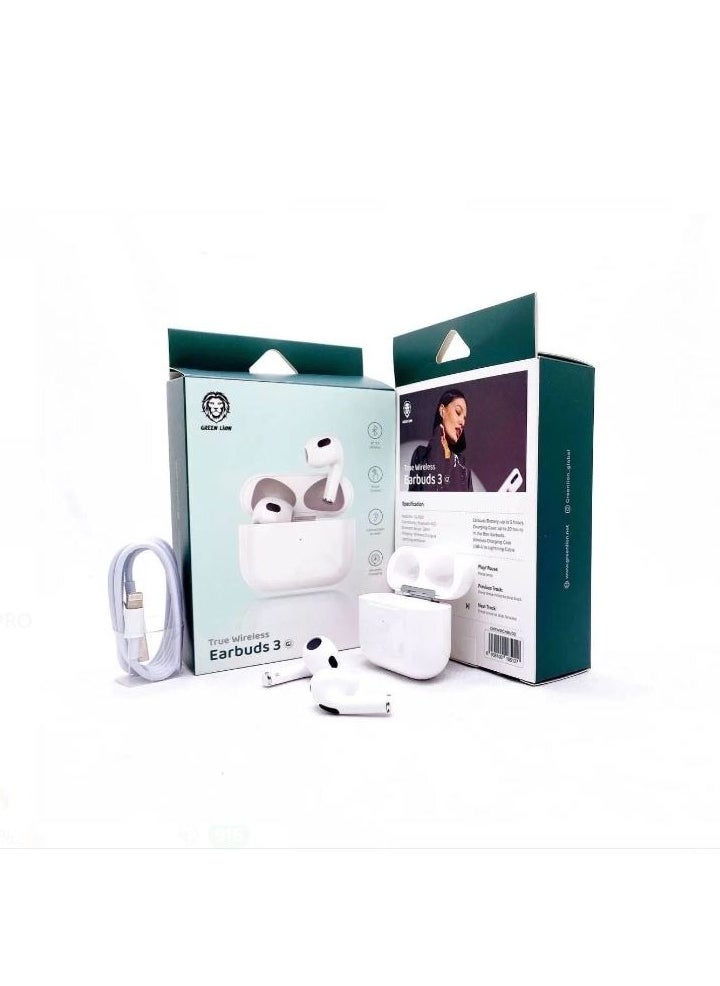 GREEN LION True Wireless Earbuds, In-Ear Bluetooth 5.3 Headphones 4-Mics ENC Clear Call, Bluetooth Earbuds Touch Control 30 Playtime, IPX6 Waterproof TWS, Light-Weight Earphones