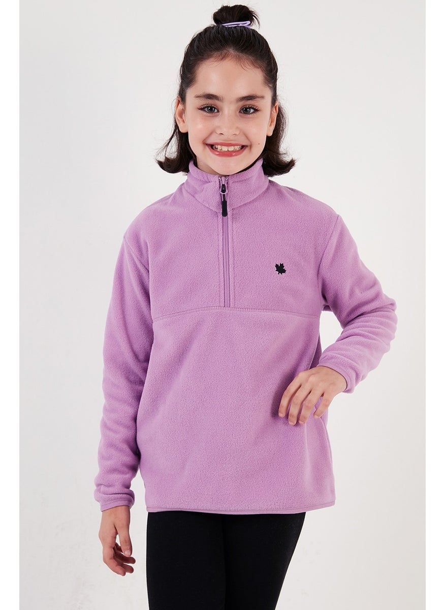 Soft Textured Zippered Stand-Up Collar Winter Polar Children's Fleece 5905002