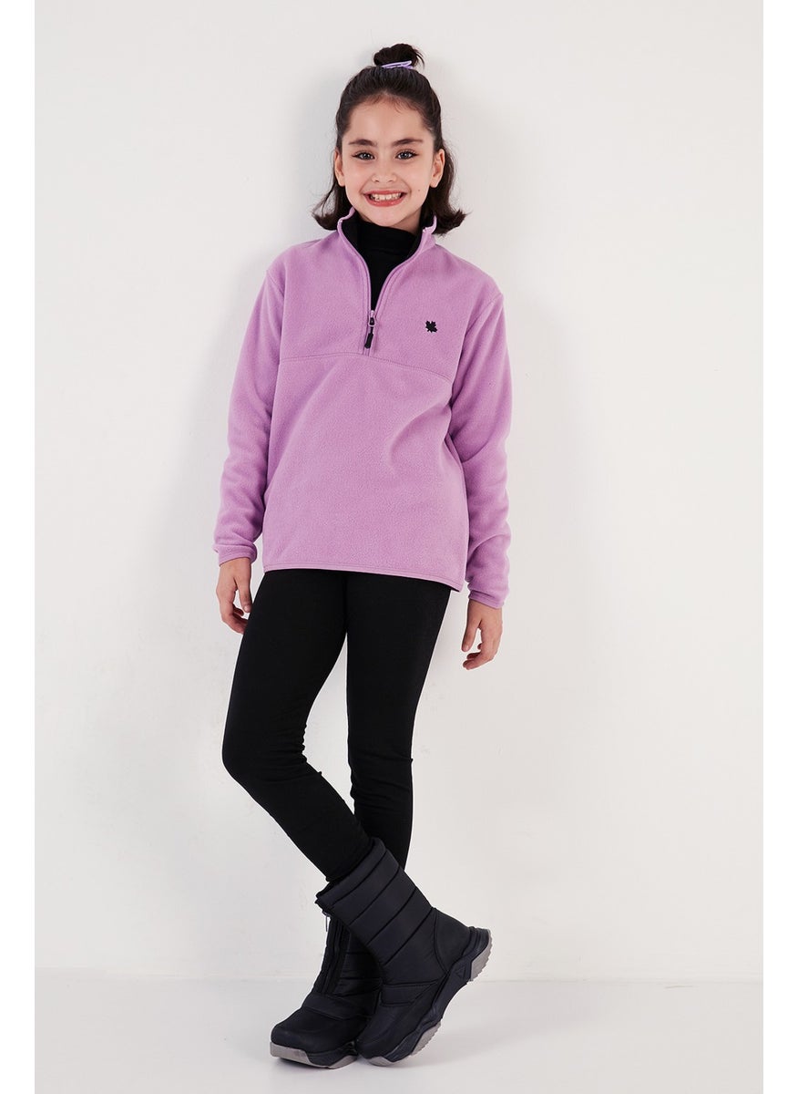 Soft Textured Zippered Stand-Up Collar Winter Polar Children's Fleece 5905002