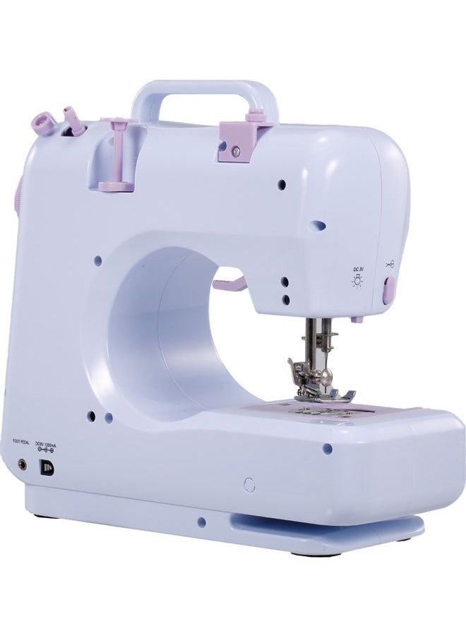 Portable Electric Sewing Machine With Foot Pedal H37650US-su White/Purple