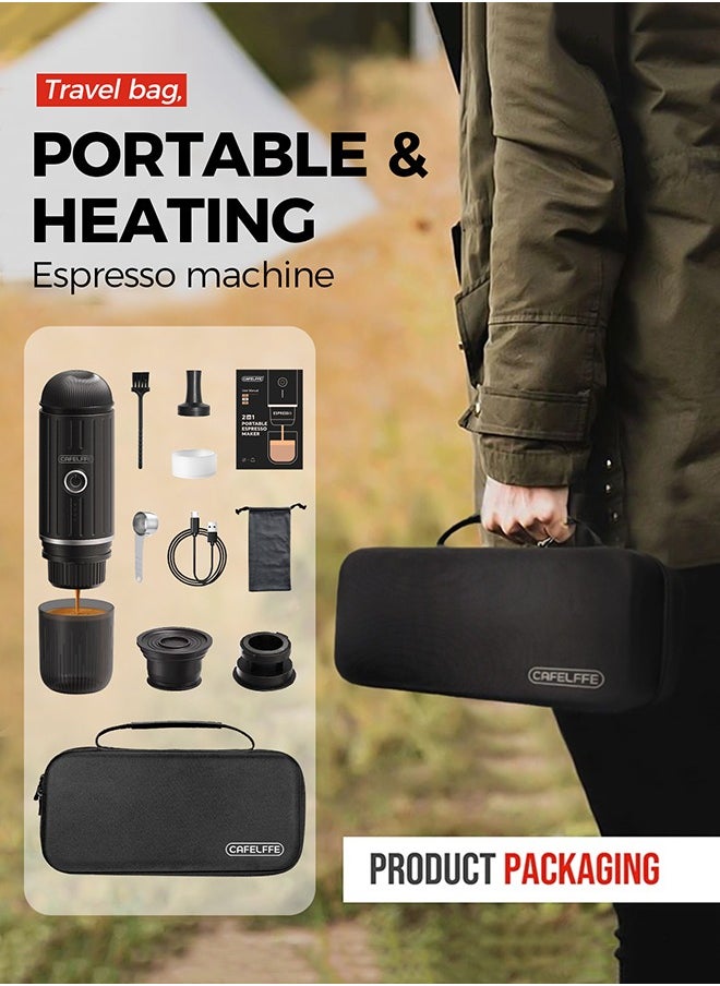 Portable Espresso Maker With Travel Bag 19Bar Wireless Coffee Machine Outdoor Hot Cold Espresso Machine For Coffee Gift Car Travel Camping Hiking Coffeeware Cafetera