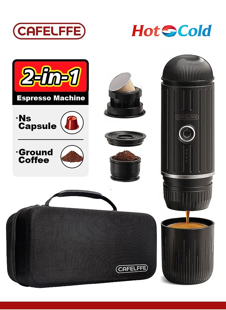 Portable Espresso Maker With Travel Bag 19Bar Wireless Coffee Machine Outdoor Hot Cold Espresso Machine For Coffee Gift Car Travel Camping Hiking Coffeeware Cafetera