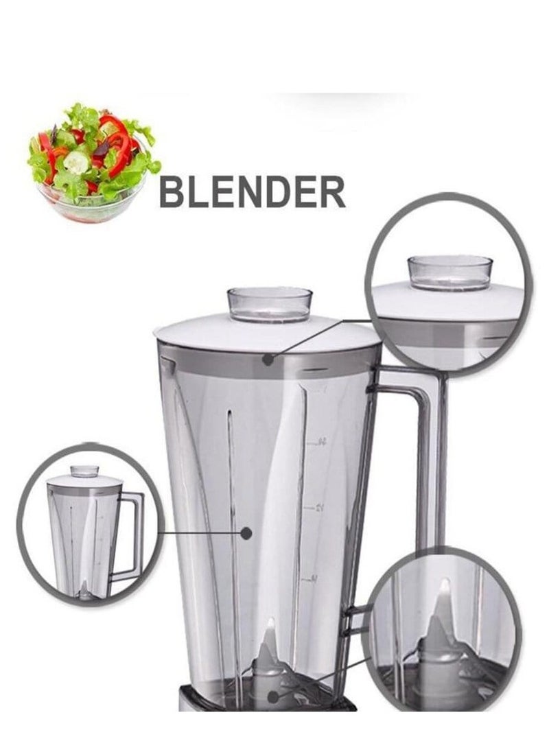 Disnie 3 in 1 Blender, 1 Liter 4 Blade Unbreakable Juicer Jar, 2 Blade & 3 Blade Small Jar for Coffee, Spice Grinder & Meat Chopper, Smoothie Maker