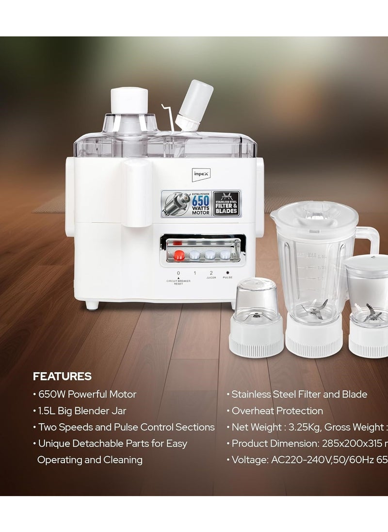 4 in 1 Kitchen Mate Juicer Countertop Blender