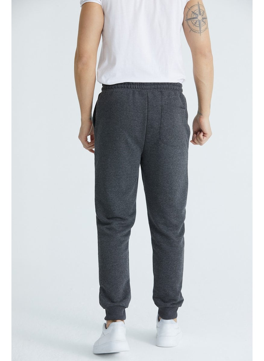 Men's Basic 3 Thread Regular Fit Ribbed Sweatpants