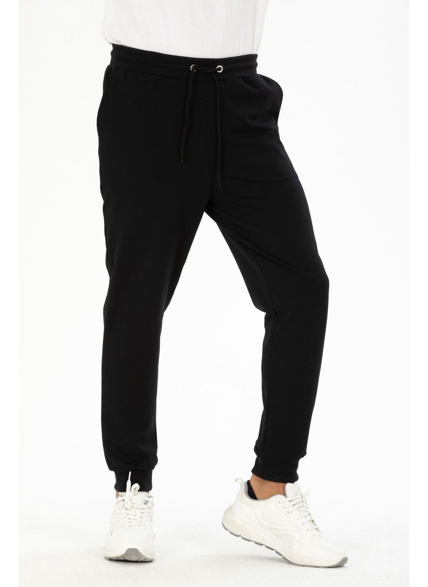 Men's Basic Regular Fit Ribbed Jogger Sweatpants