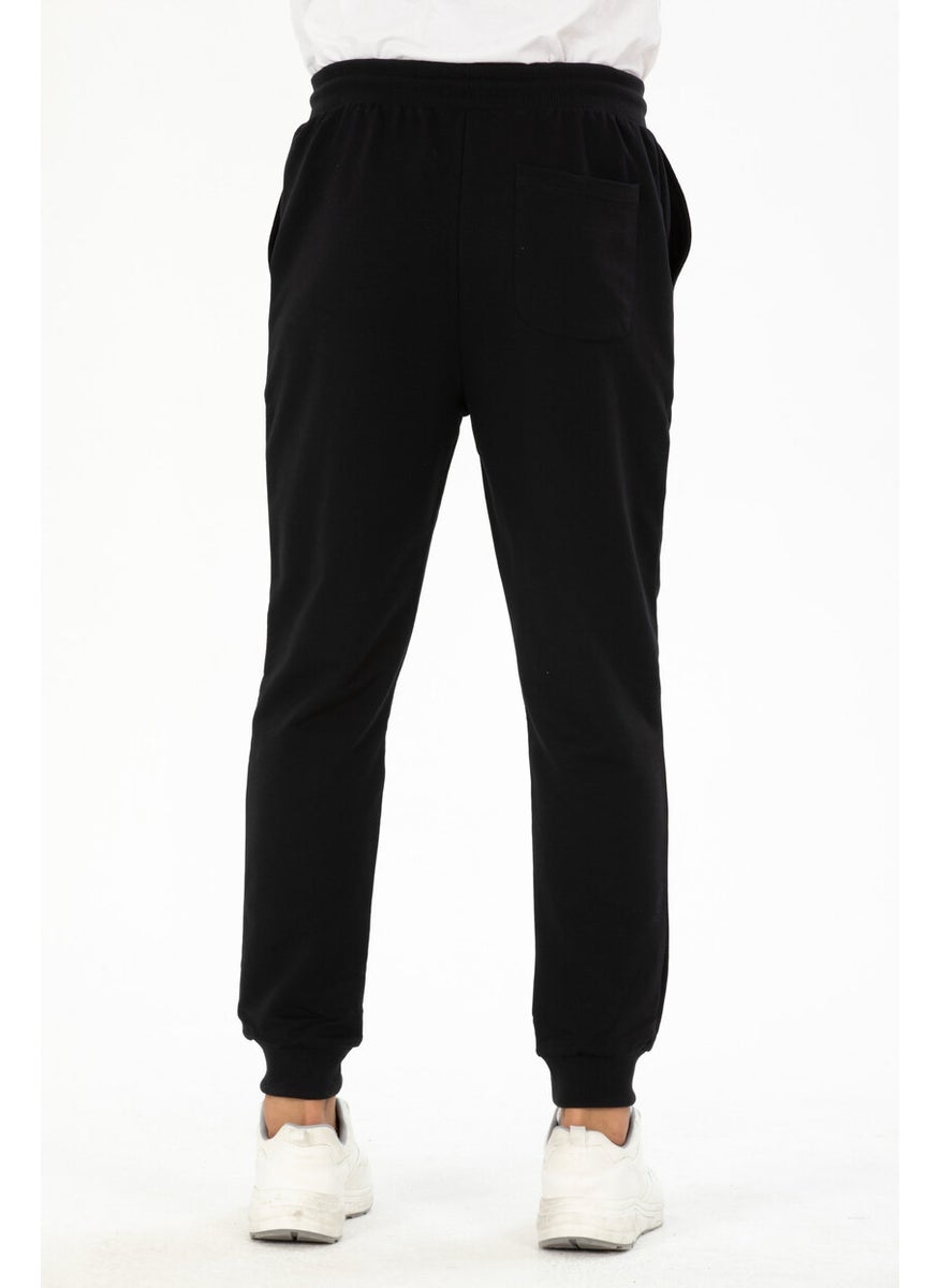 Men's Basic Regular Fit Ribbed Jogger Sweatpants