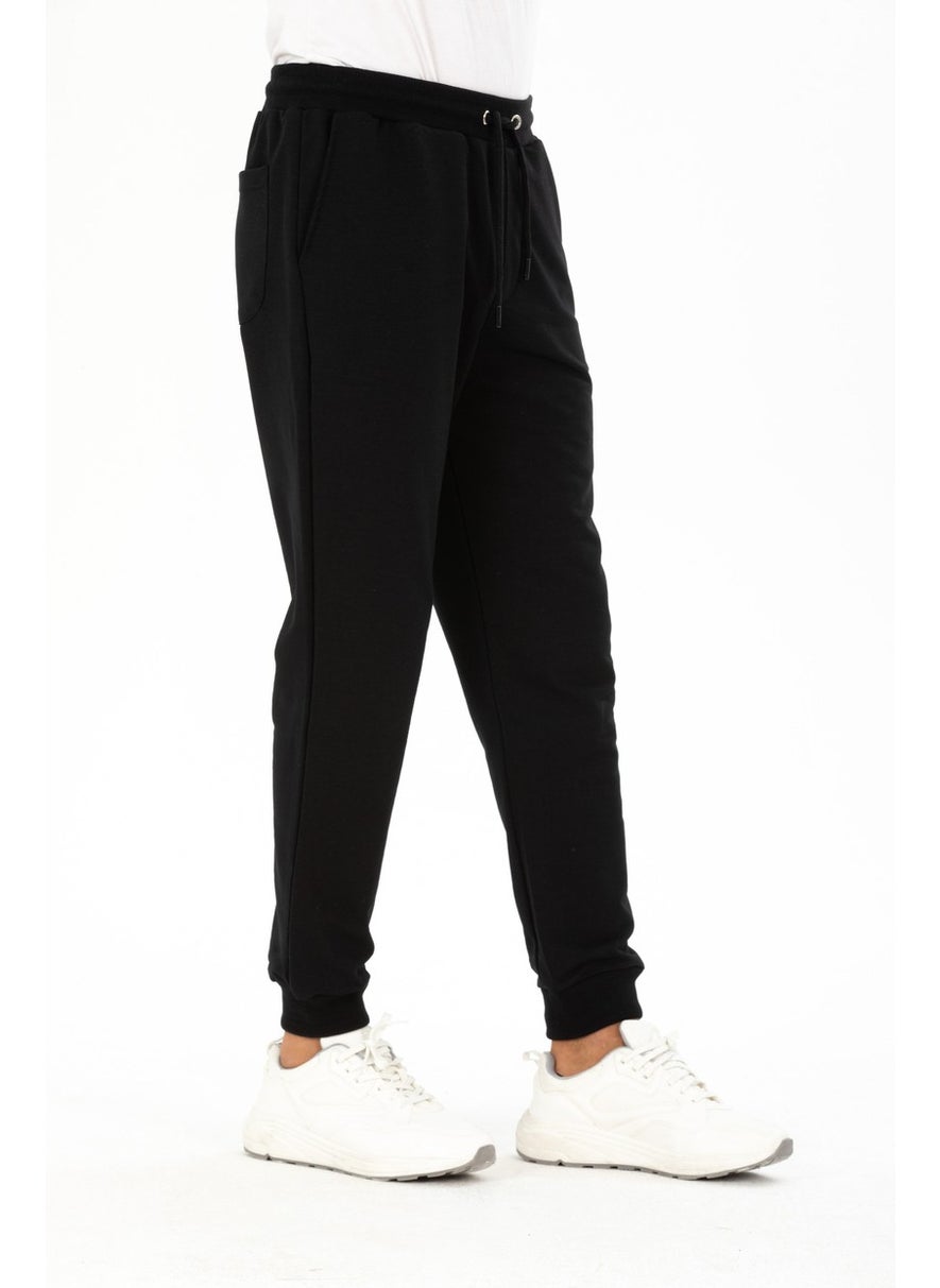 Men's Basic Regular Fit Ribbed Jogger Sweatpants