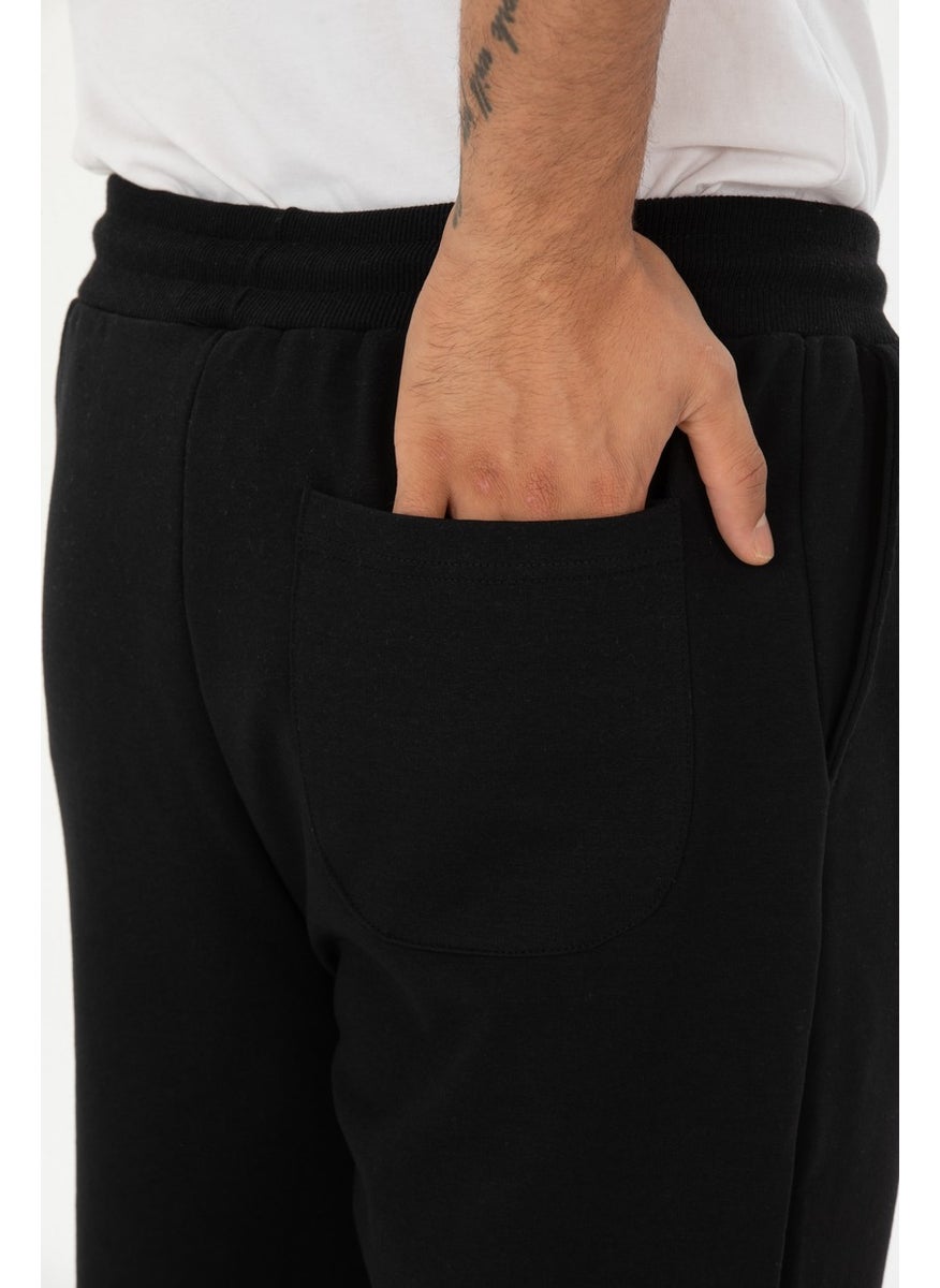 Men's Basic Regular Fit Ribbed Jogger Sweatpants