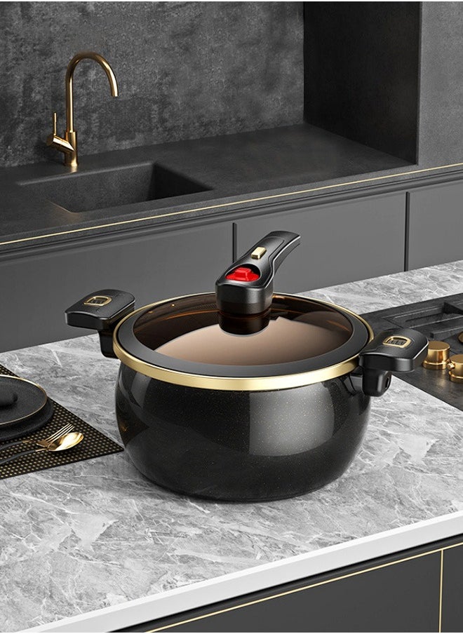 7L Enamel Micro Pressure Cooker Stock pot with Lid Soup Pot Multi-Function Cooking Pot Non Stick Kitchen Ceramic Pressure Pot For Induction Cooker Natural Gas