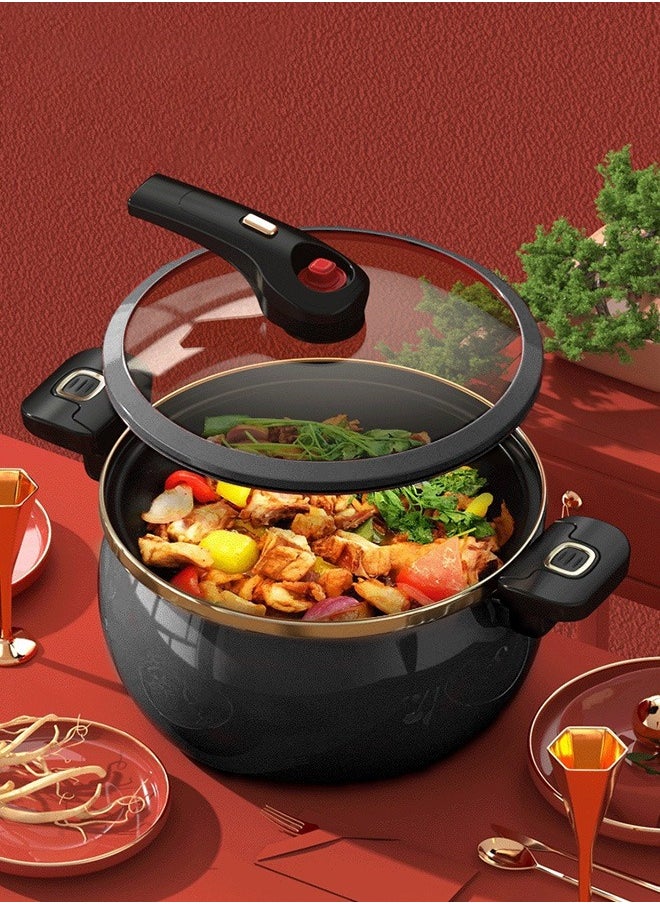 7L Enamel Micro Pressure Cooker Stock pot with Lid Soup Pot Multi-Function Cooking Pot Non Stick Kitchen Ceramic Pressure Pot For Induction Cooker Natural Gas