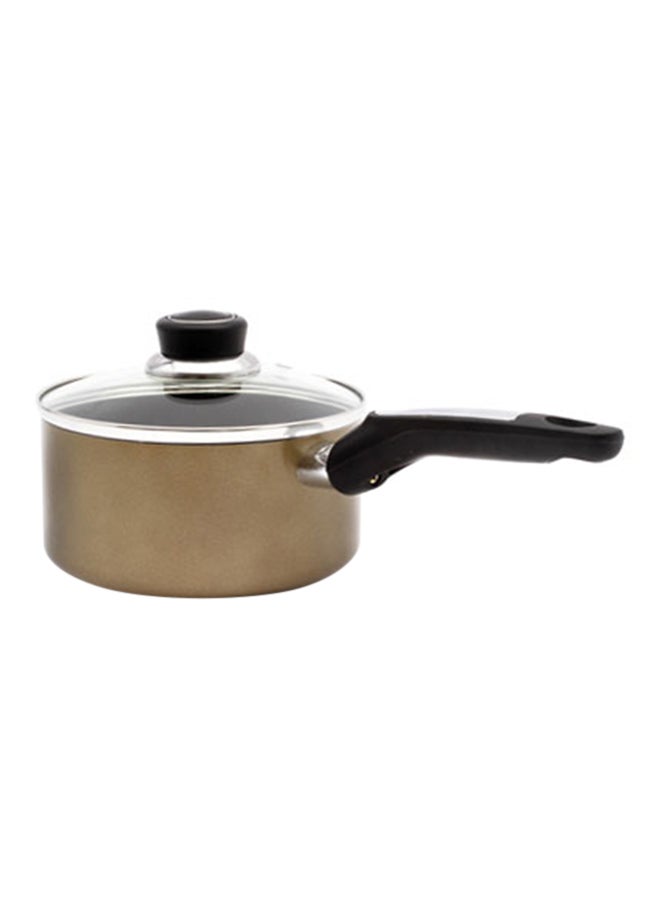 Saucepan With Lid Beige/Black 16cm