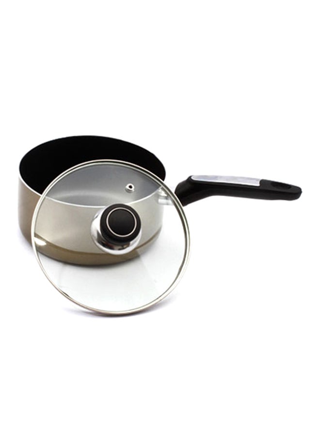 Saucepan With Lid Beige/Black 16cm