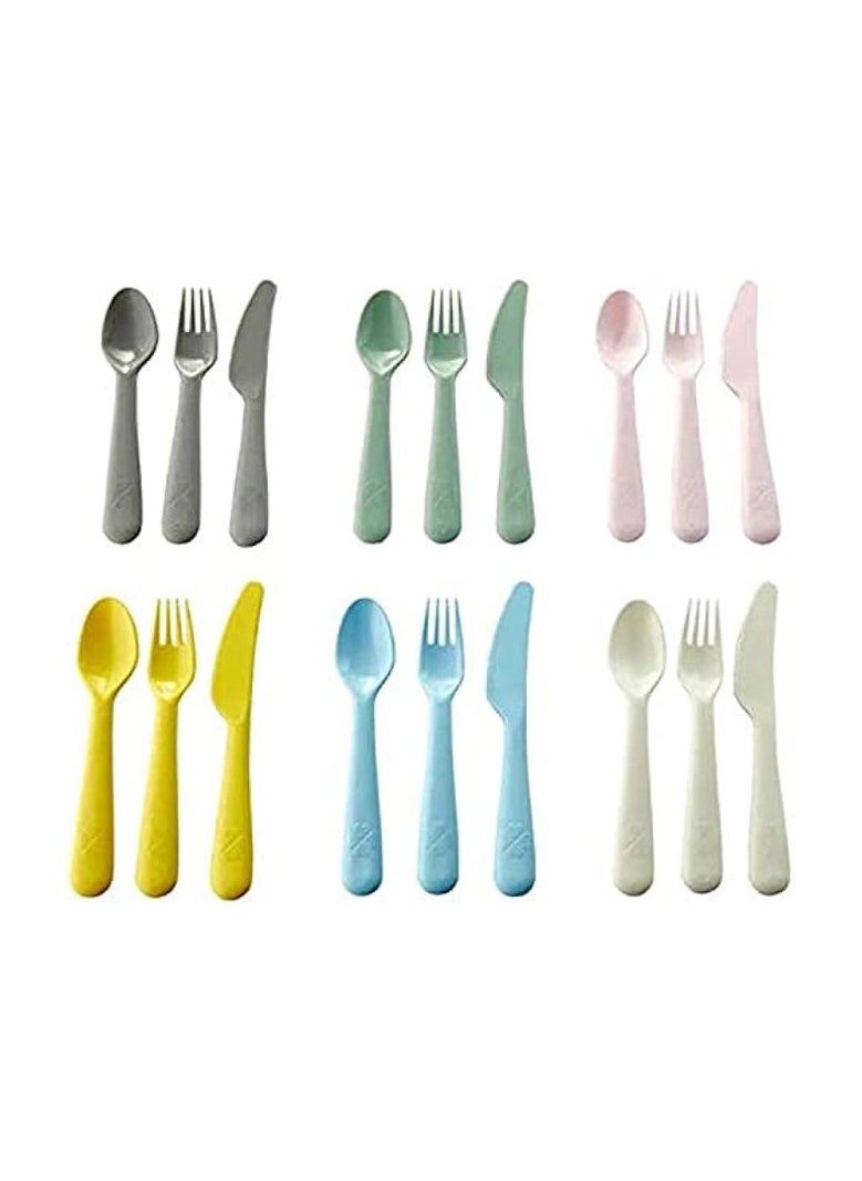 Plastic Cutlery Set - 18 Piece (Multicolour)