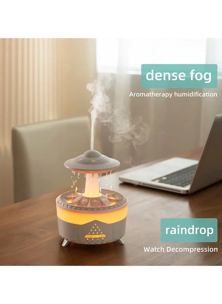 UFO Raindrop Humidifier Water Drop Air Humidifier USB Aromatherapy Essential Oils Aroma Air Diffuser Household Mist Maker