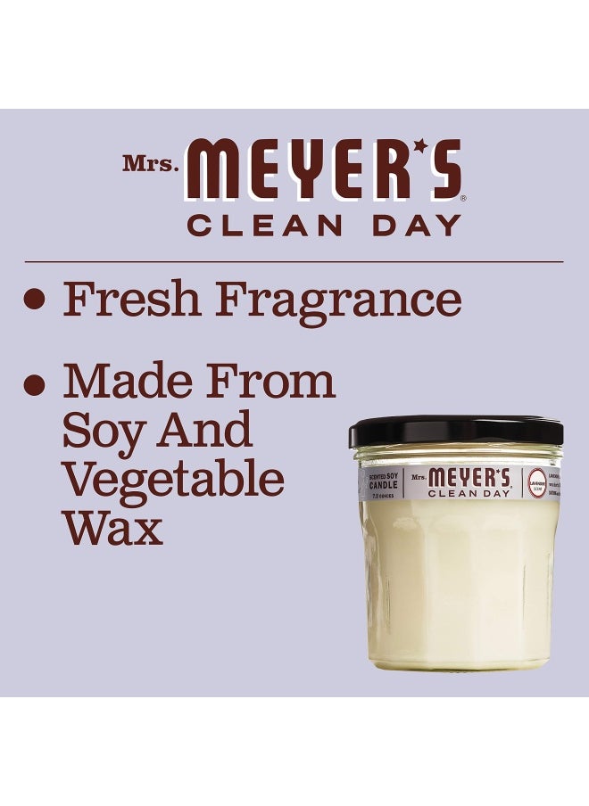 MRS. MEYER'S CLEAN DAY Scented Soy Aromatherapy Candle, 35 Hour Burn Time, Made with Soy Wax, Lavender, 7.2 oz- Pack of 2