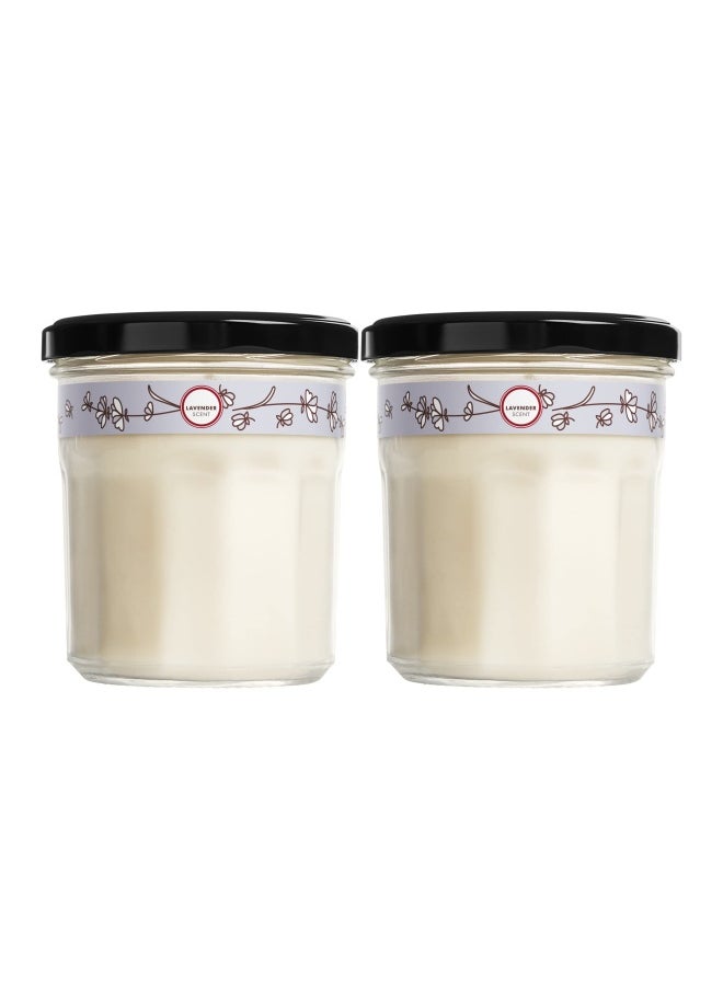 MRS. MEYER'S CLEAN DAY Scented Soy Aromatherapy Candle, 35 Hour Burn Time, Made with Soy Wax, Lavender, 7.2 oz- Pack of 2