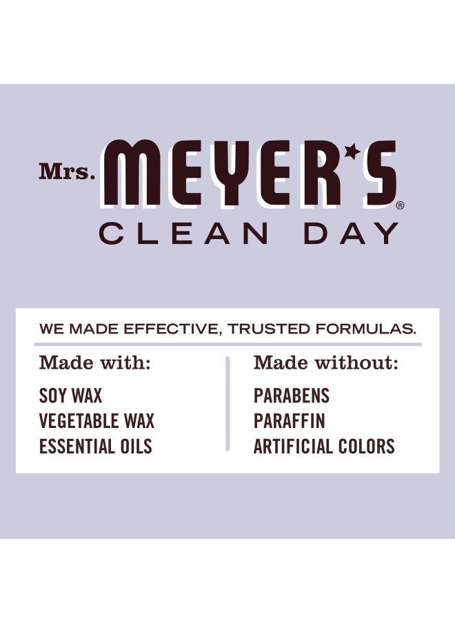 MRS. MEYER'S CLEAN DAY Scented Soy Aromatherapy Candle, 35 Hour Burn Time, Made with Soy Wax, Lavender, 7.2 oz- Pack of 2