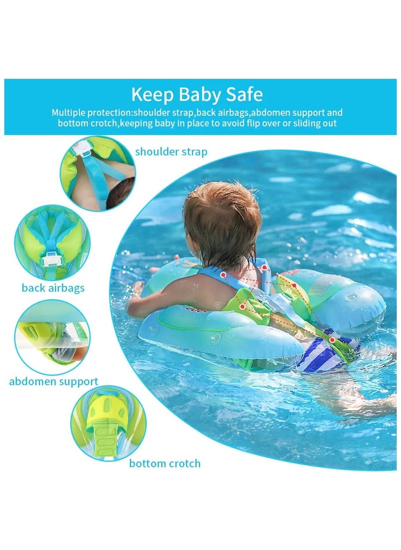 Baby Swimming Float with Canopy Inflatable Infant Floating Ring Kids Swim Pool Accessories Circle Bathing Summer Toys