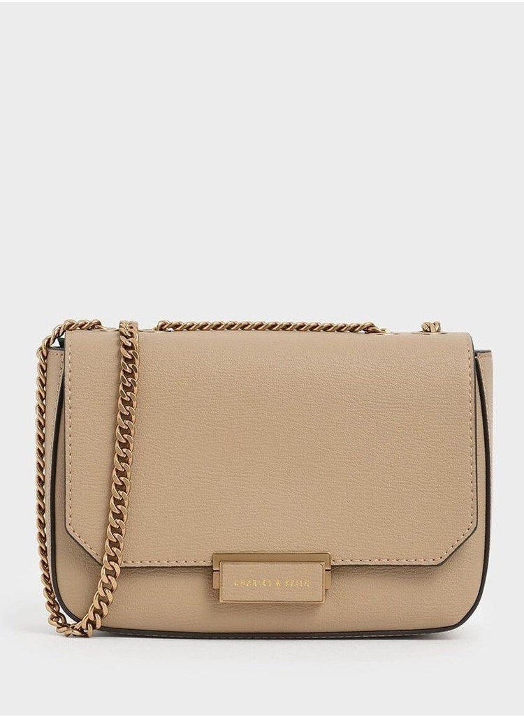 Charles & keith classic metal chain crossbody bag