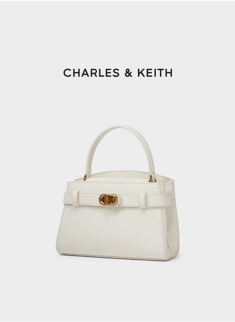 Charles & Keith Metal Buckle Strap Tote Shoulder Bag