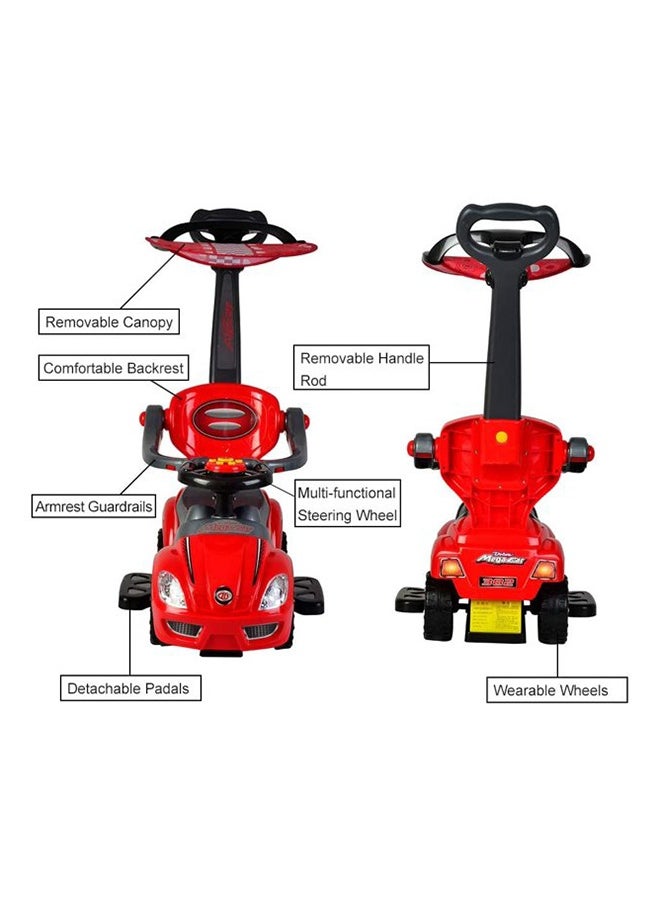 3-In-1 Activity Ride-On Mega Car Comfortable Attractive Premium Quality 62.5x29.5x34cm