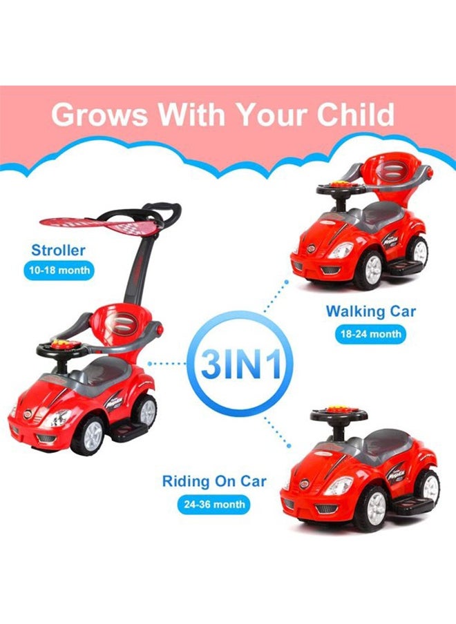 3-In-1 Activity Ride-On Mega Car Comfortable Attractive Premium Quality 62.5x29.5x34cm