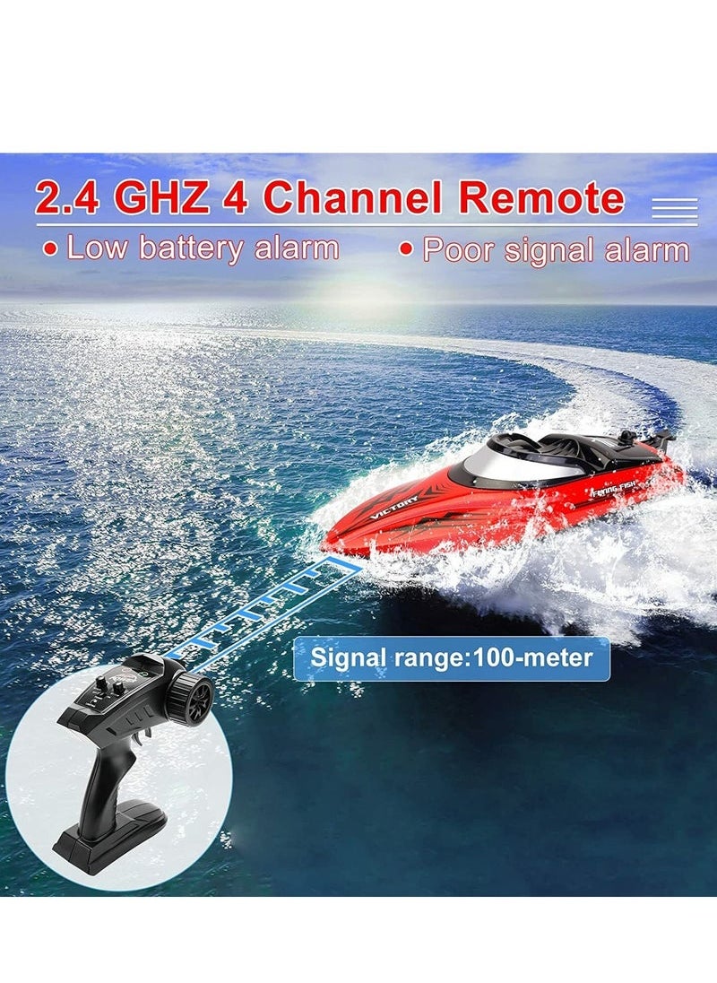 Fast Speed RC Boat 20+MPH Electric Racing Boat Hobby RTR Adults Kids Outdoor Toy