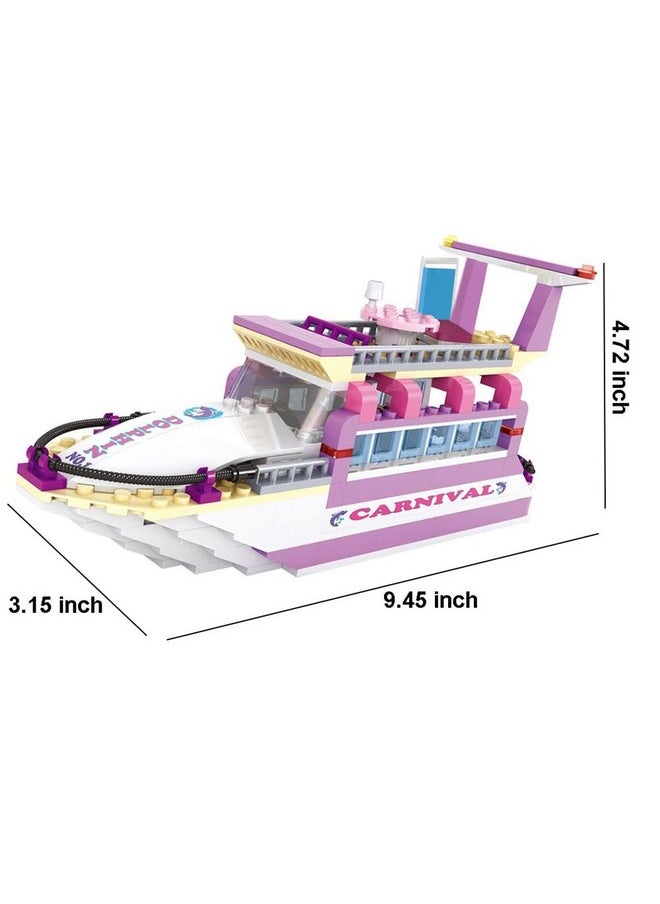 Dream Girls Cruise Ship Building Toys Playset Creative Friends Yacht Building Sets 318 Pieces Girls City Boat Model Building Kit Christmas Birthday Gift For Kids Age 6 12