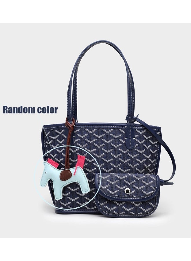 Printed Shopper Small Tote Blue Pendants Random