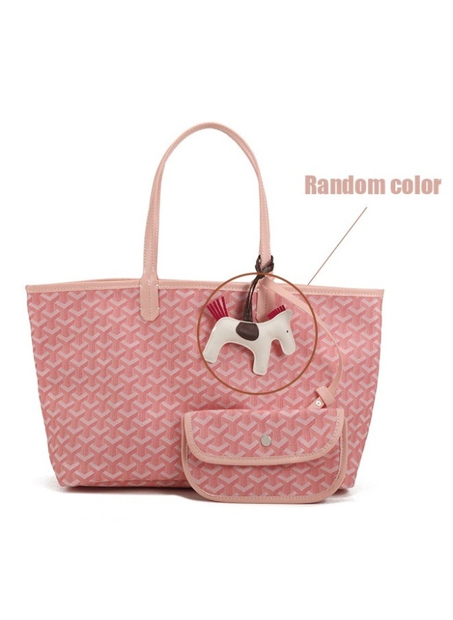 Printed Shopper Tote Pink Pony Pendants Random