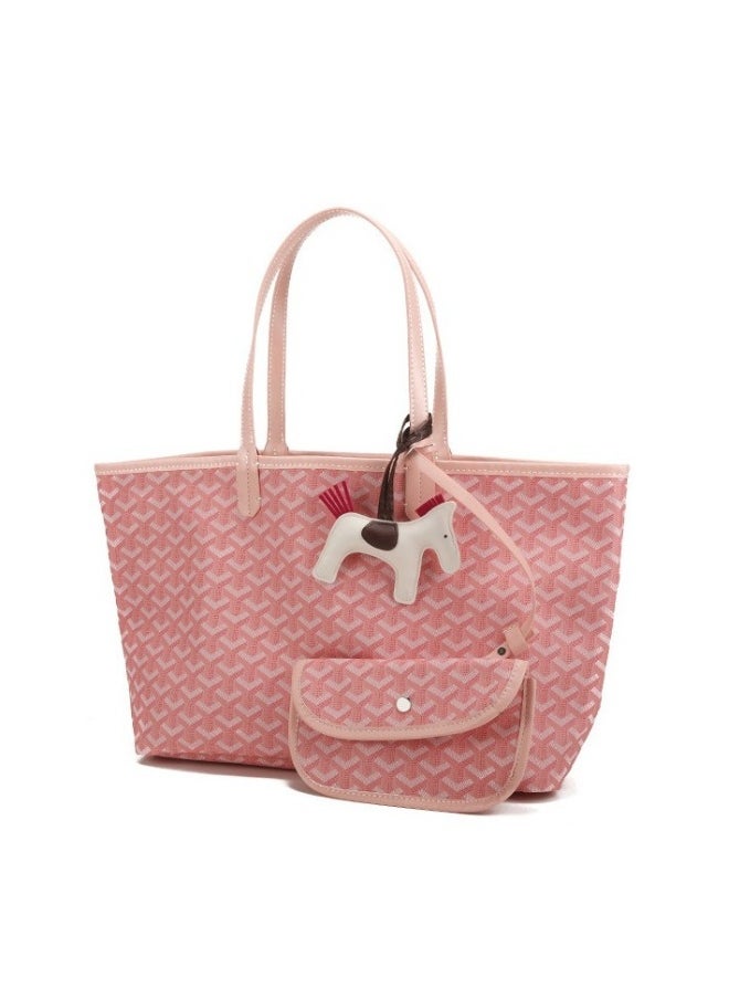 Printed Shopper Tote Pink Pony Pendants Random