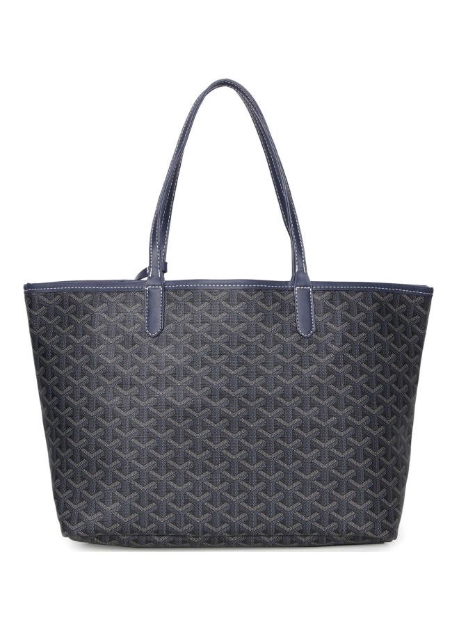 Printed Shopper Tote Grey