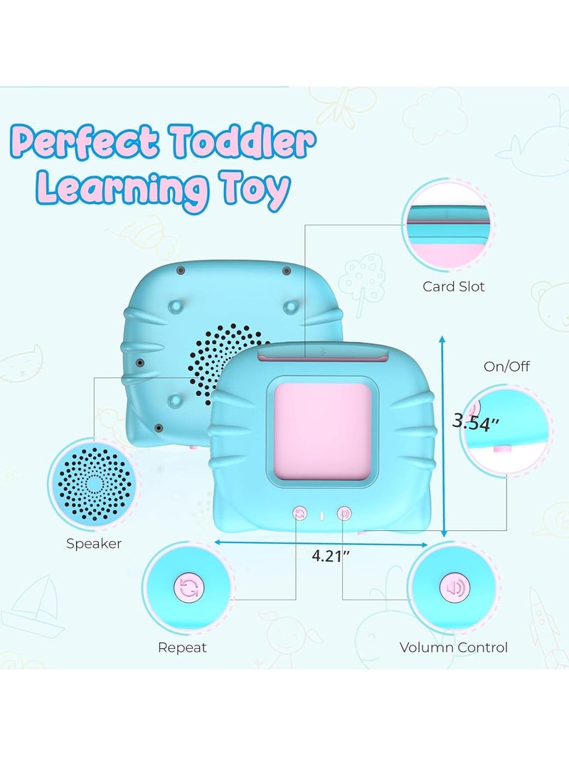 Arabic English Learning Toys,510 Words Baby Talking Flash Cards, Preschool Learning Toy for Toddlers, Speech Therapy Montessori Toys for 3-6 Year Old Boys Girls Birthday Gifts(Blue)