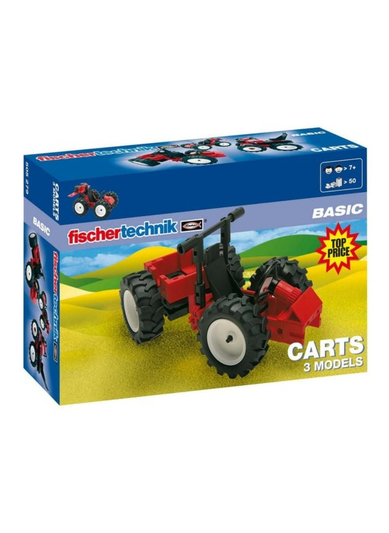 Fischertechnik Basic Carts Black And Red 505279, Black And Red for Kids Girls & Boys, 7+ age