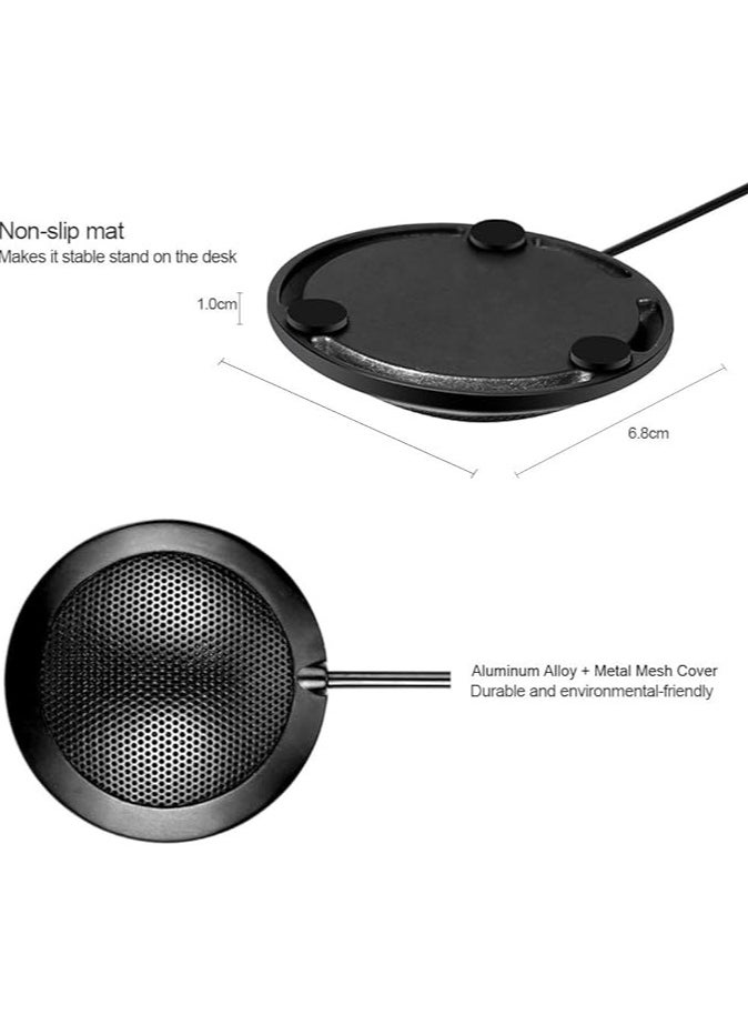 Microphone Omnidirectional Condenser Mic USB Connector for Meeting Business Conference Desktop Computer