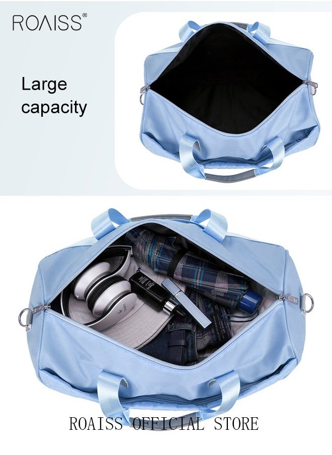 Travel Duffel Bag Large Capacity Lightweight Waterproof Oxford Fabric Multipurpose Shoulder Luggage Bag for Fitness Sports Training Trip for Unisex