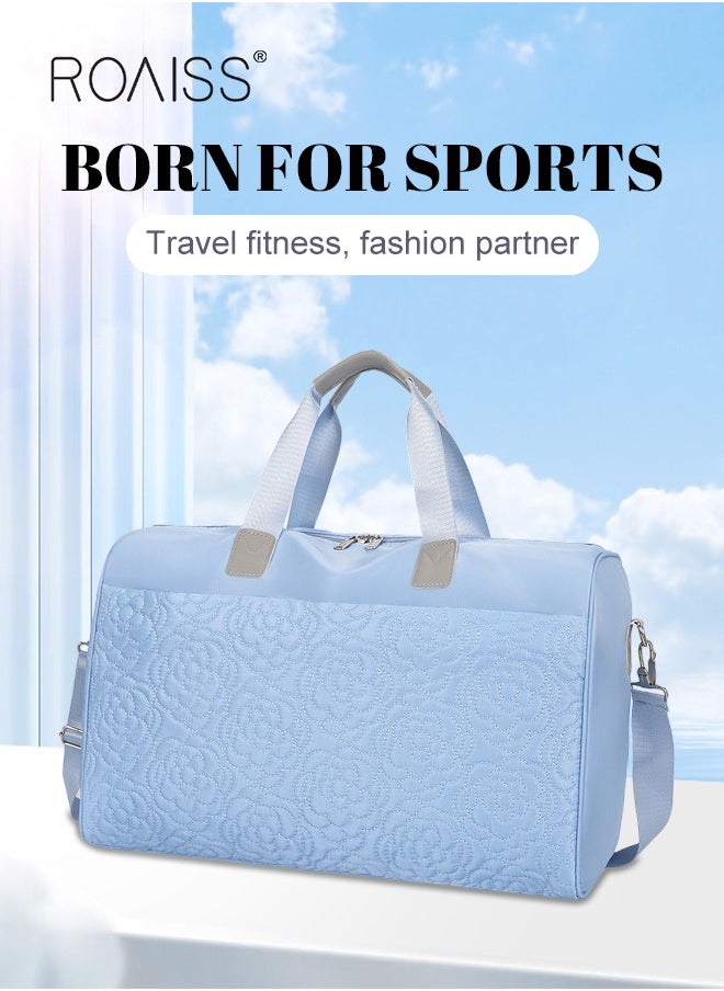 Travel Duffel Bag Large Capacity Lightweight Waterproof Oxford Fabric Multipurpose Shoulder Luggage Bag for Fitness Sports Training Trip for Unisex